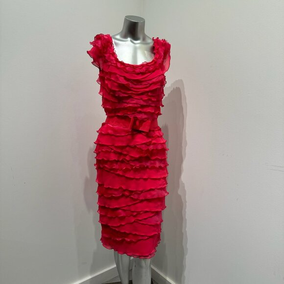 Tadashi Shoji Dresses & Skirts - Tadashi Shoji Pink Ruffled Midi Dress